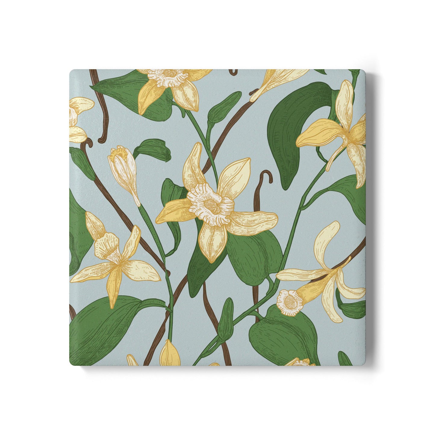Vanilla Bean - Ceramic Tile Coaster, Cork Backed - Round or Square Size Choices,  Perfect for Home Decor & Gifts - Priced per coaster