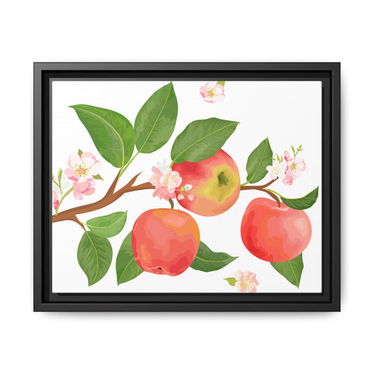 Apple Harvest Framed Matte Canvas Art - Multiple Frame Colors & Size Options