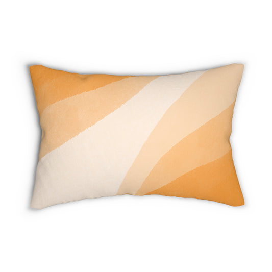 Orange Creamsicle Printed  Lumbar Pillow with Insert (20" x 14") - Includes insert and zipper closure