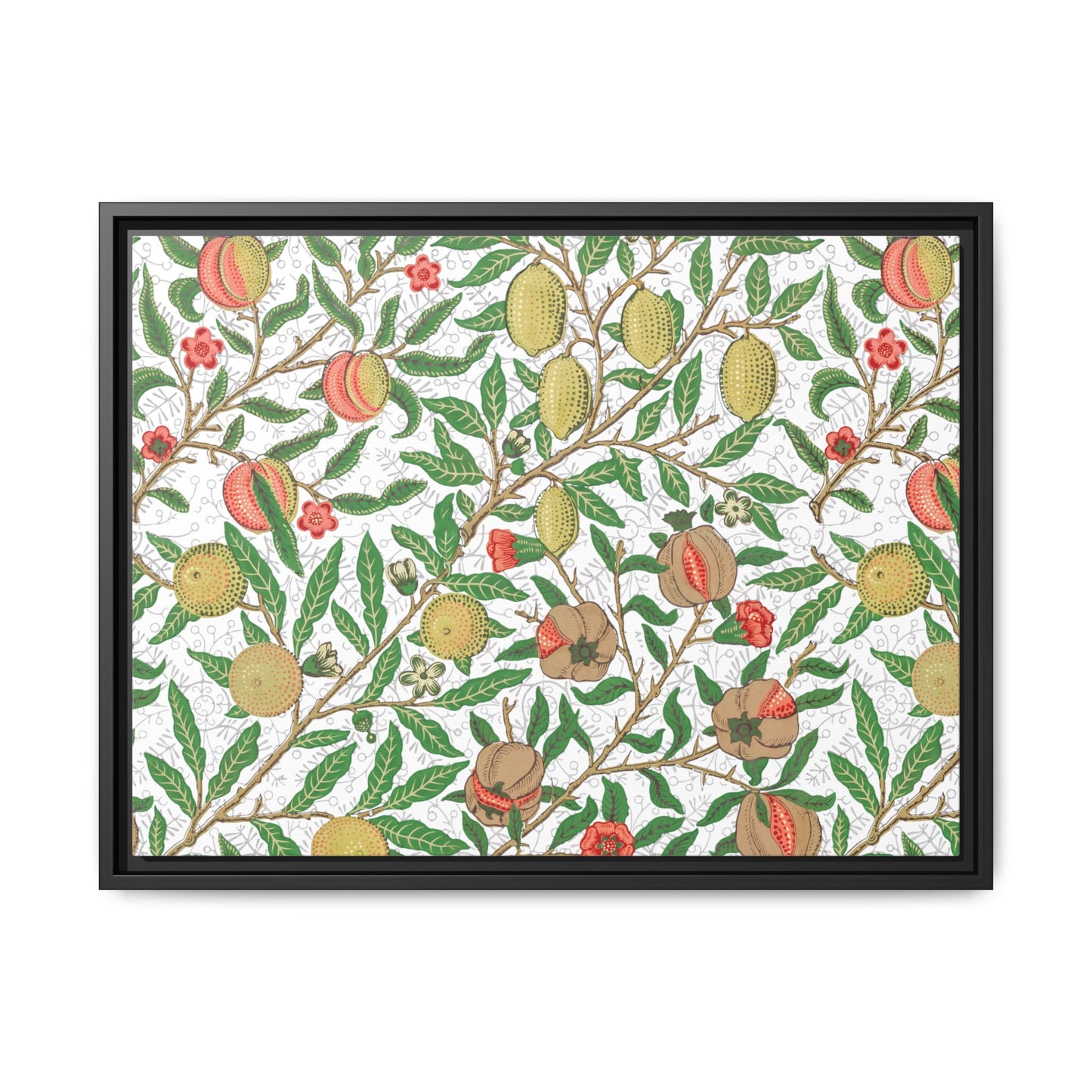 Lemon Verbena Framed Matte Canvas Art - Multiple Frame Colors & Size Options