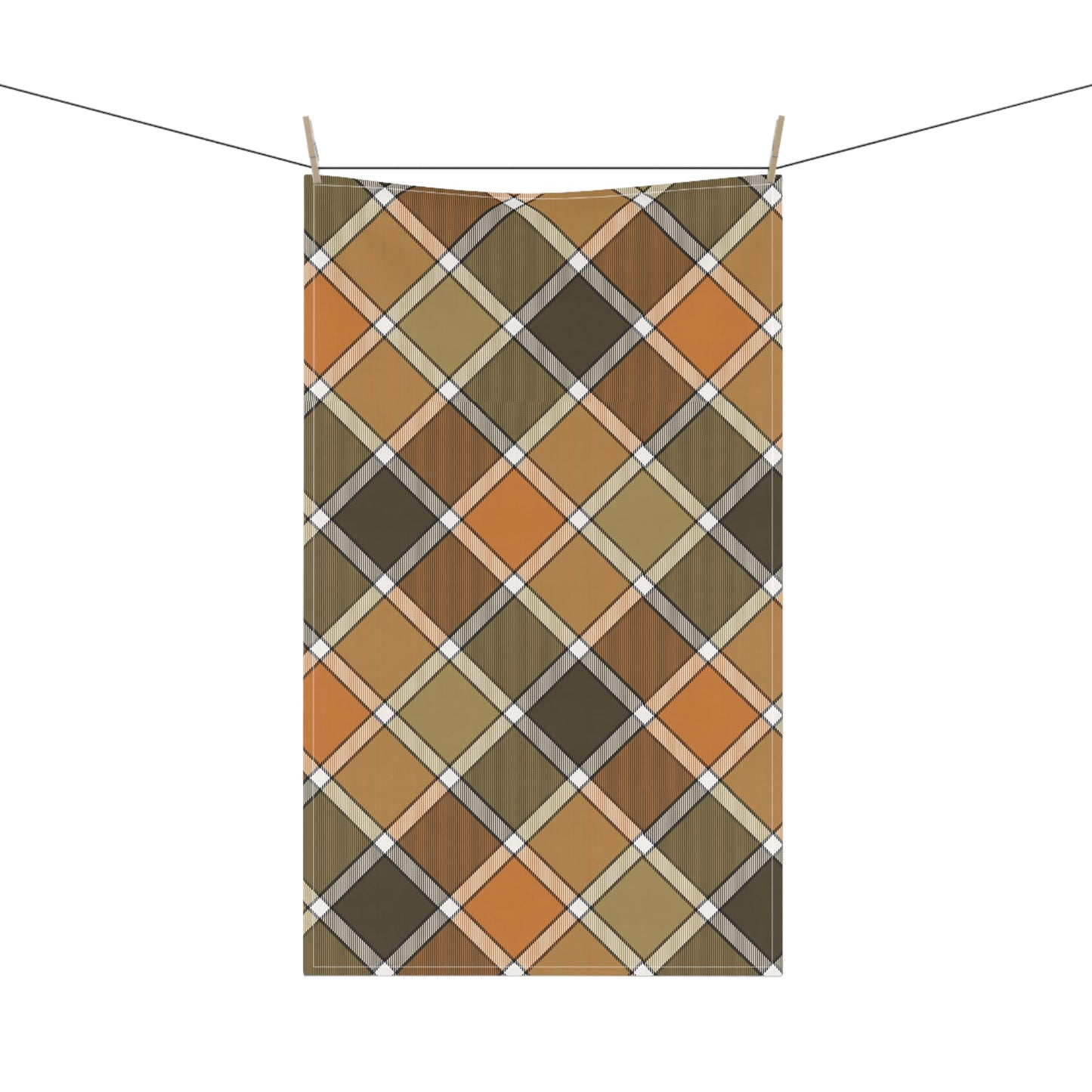 Fall Plaid Tea Towels - 18" x 30",  100% Cotton Twill Kitchen Towels - Fall Autumn Tea Towels, Cotton Fall Kitchen Towels, Thanksgiving Tea Towel, Gift for Housewarming, - Priced per towel