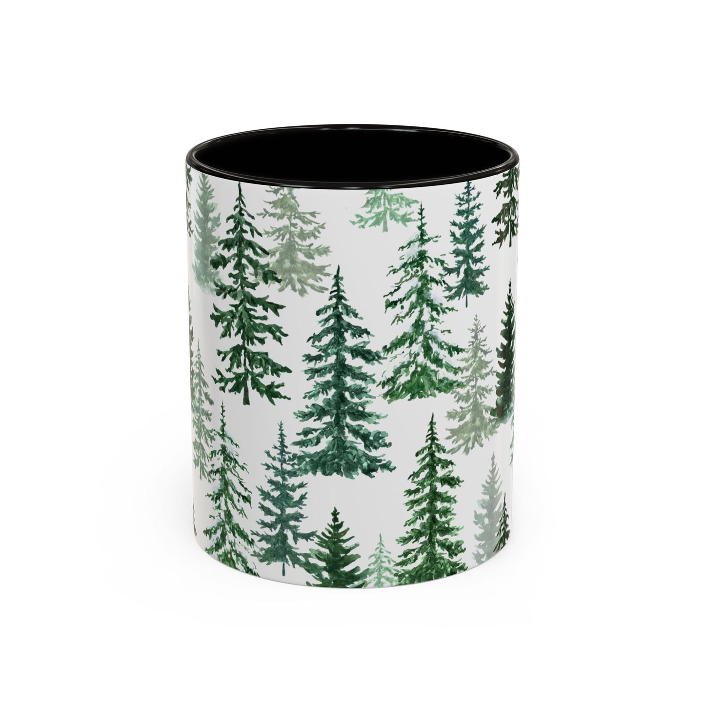Fraser Fir Mug, 11 oz. & 15 oz. size options, Black or Green options - Christmas Mugs, Winter Coffee Mug, Christmas Coffee Cup Gift