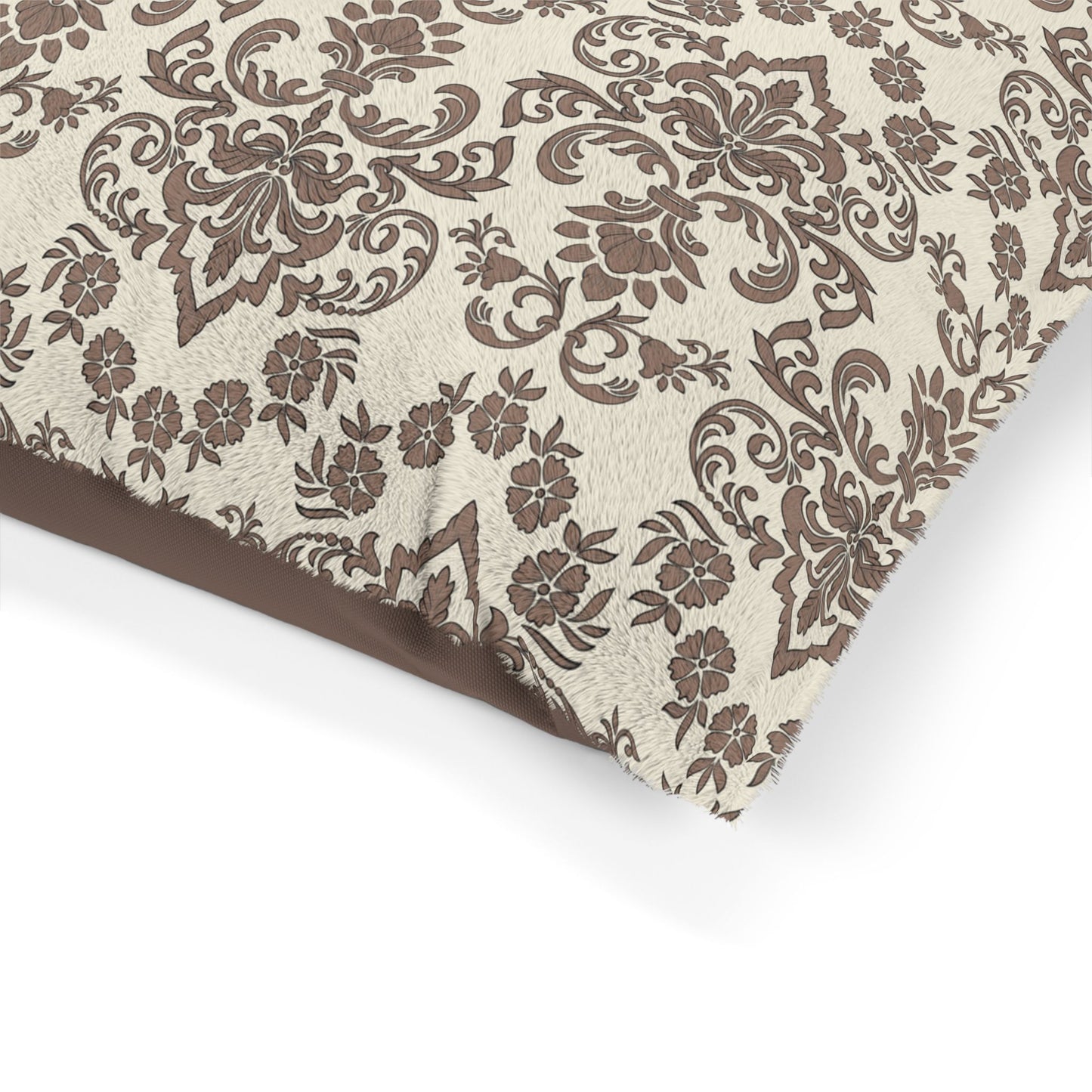 Baroque Mocha Dog Pet Bed - Multiple Size Options (28" x 18", 40" x 30", 50" x 40") Mocha Striped Stylish Dog Mattress Bed, Comfy Pillow for Pets, Animal Gift, Stylish Dog Bed