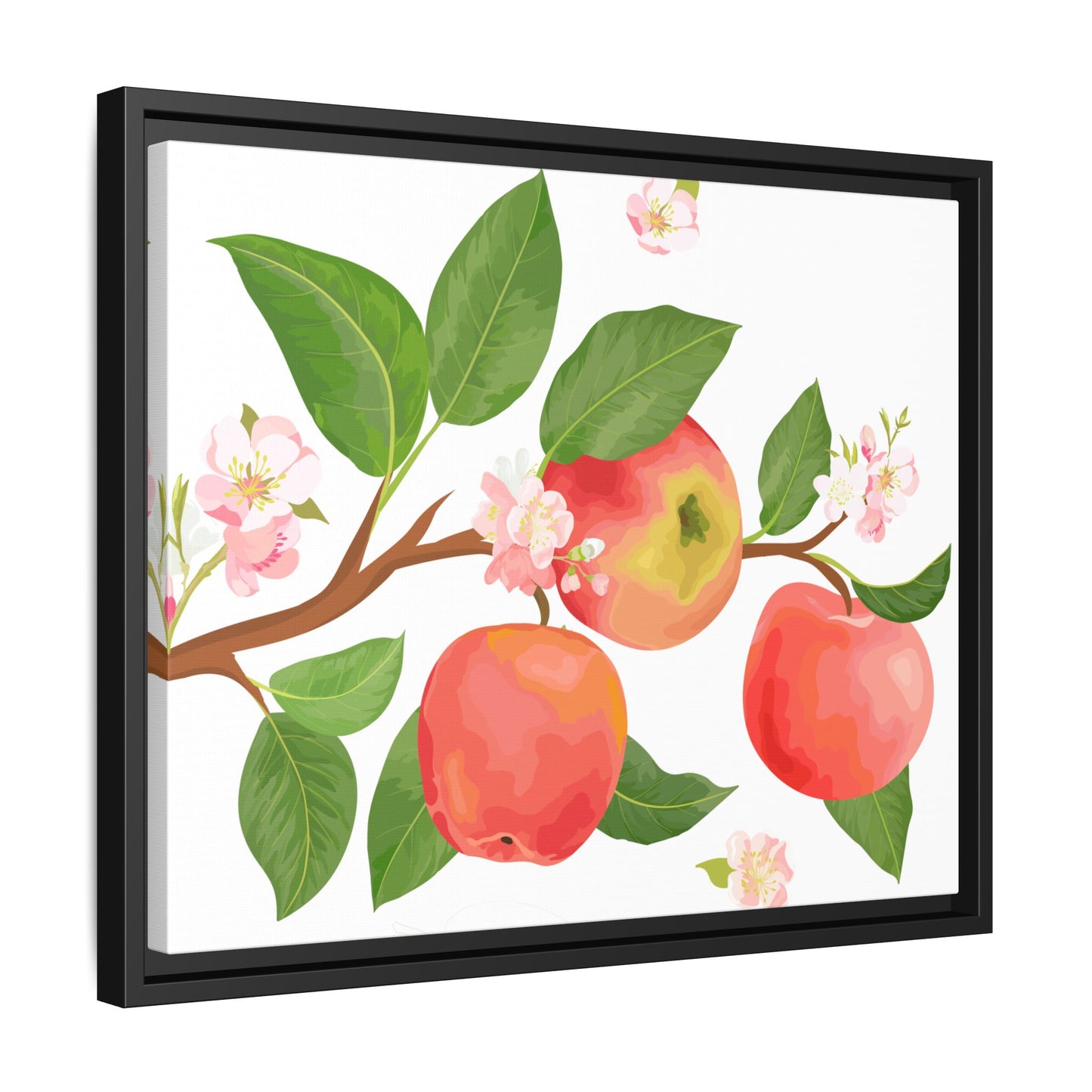 Apple Harvest Framed Matte Canvas Art - Multiple Frame Colors & Size Options