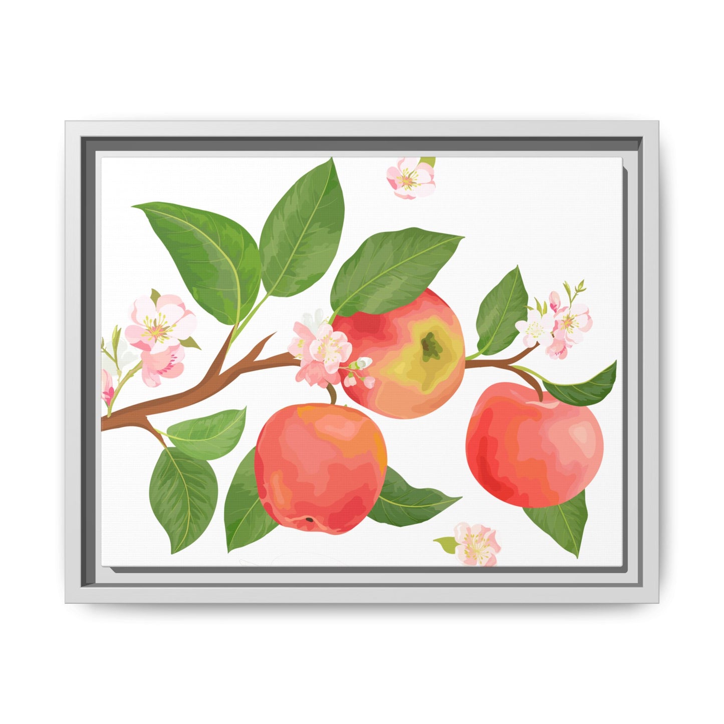 Apple Harvest Framed Matte Canvas Art - Multiple Frame Colors & Size Options