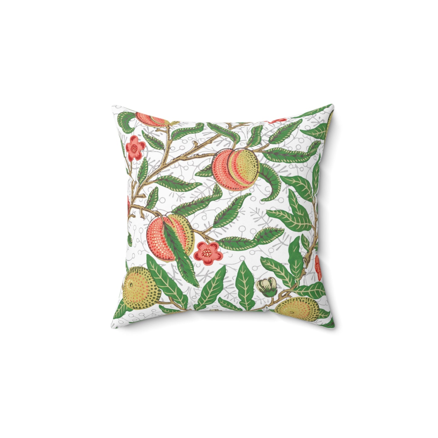 Lemon Verbena Printed Square Pillow Cover with Insert -  Multiple Sizes (14"x14", 16"x16", 18"x18", 20"x20"), Includes insert and zipper closure