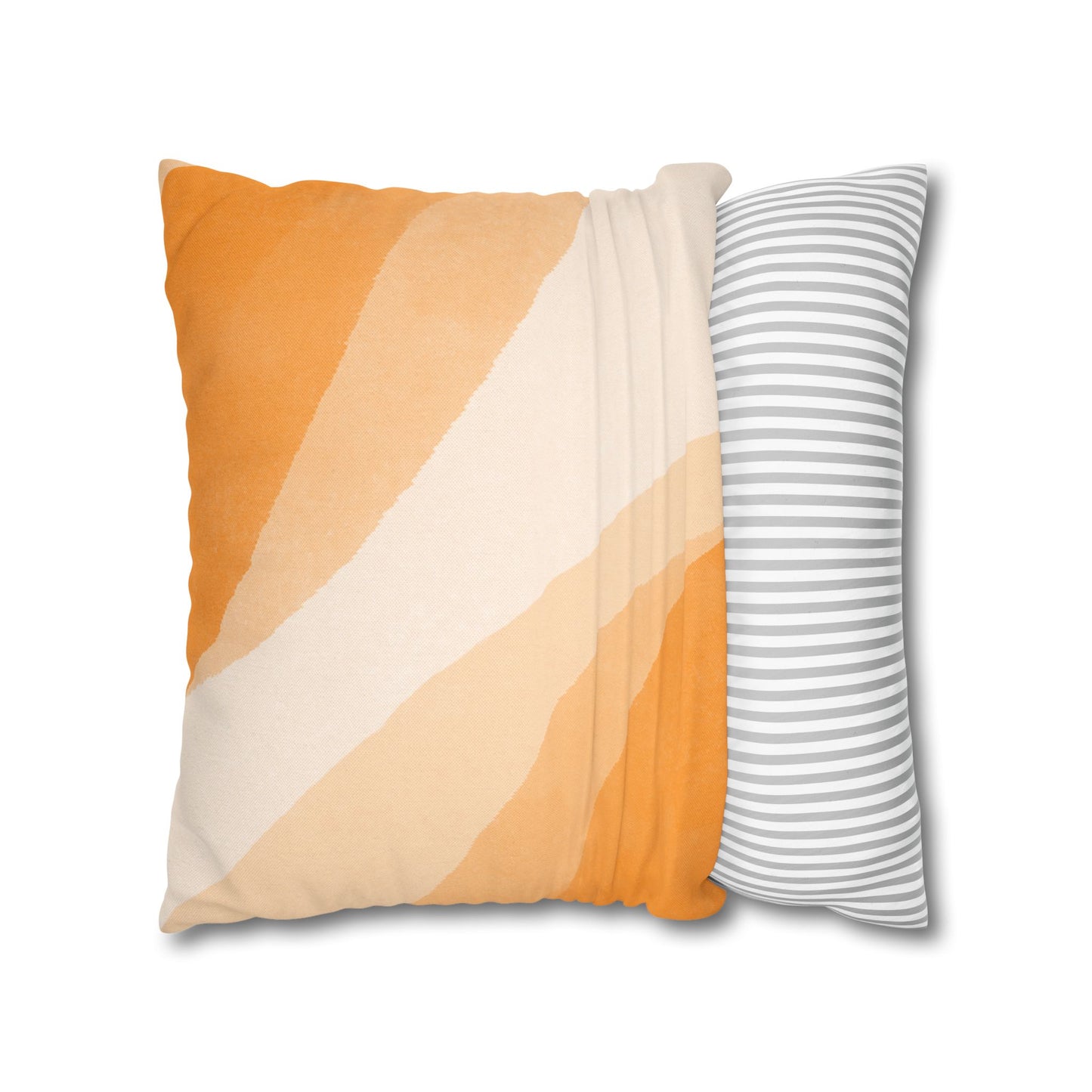 Orange Creamsicle Printed Square Pillow Cover (no insert) -  Multiple Sizes (14"x14", 16"x16", 18"x18", 20"x20"), Includes zipper closure
