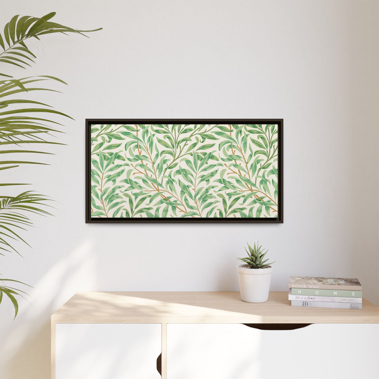 Willow Boughs Framed Matte Canvas Art - Multiple Frame Color &  Size Options
