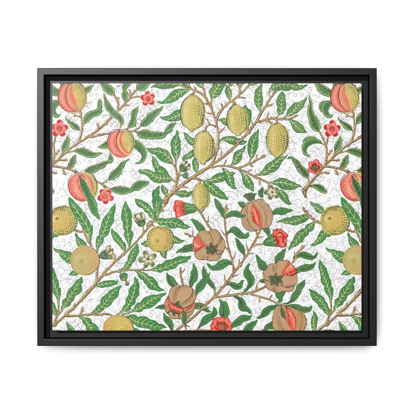Lemon Verbena Framed Matte Canvas Art - Multiple Frame Colors & Size Options