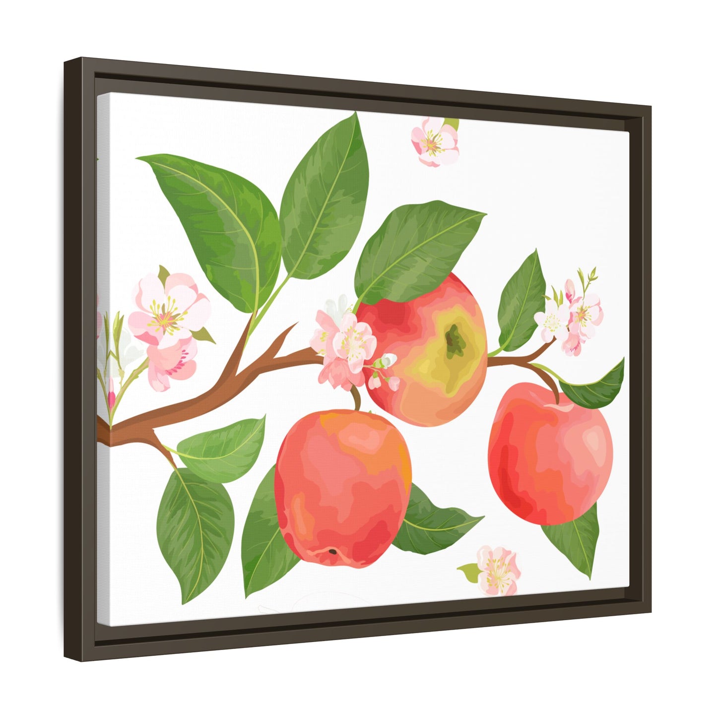 Apple Harvest Framed Matte Canvas Art - Multiple Frame Colors & Size Options