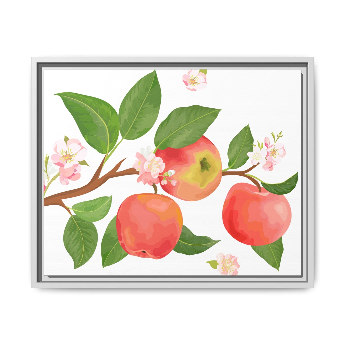Apple Harvest Framed Matte Canvas Art - Multiple Frame Colors & Size Options