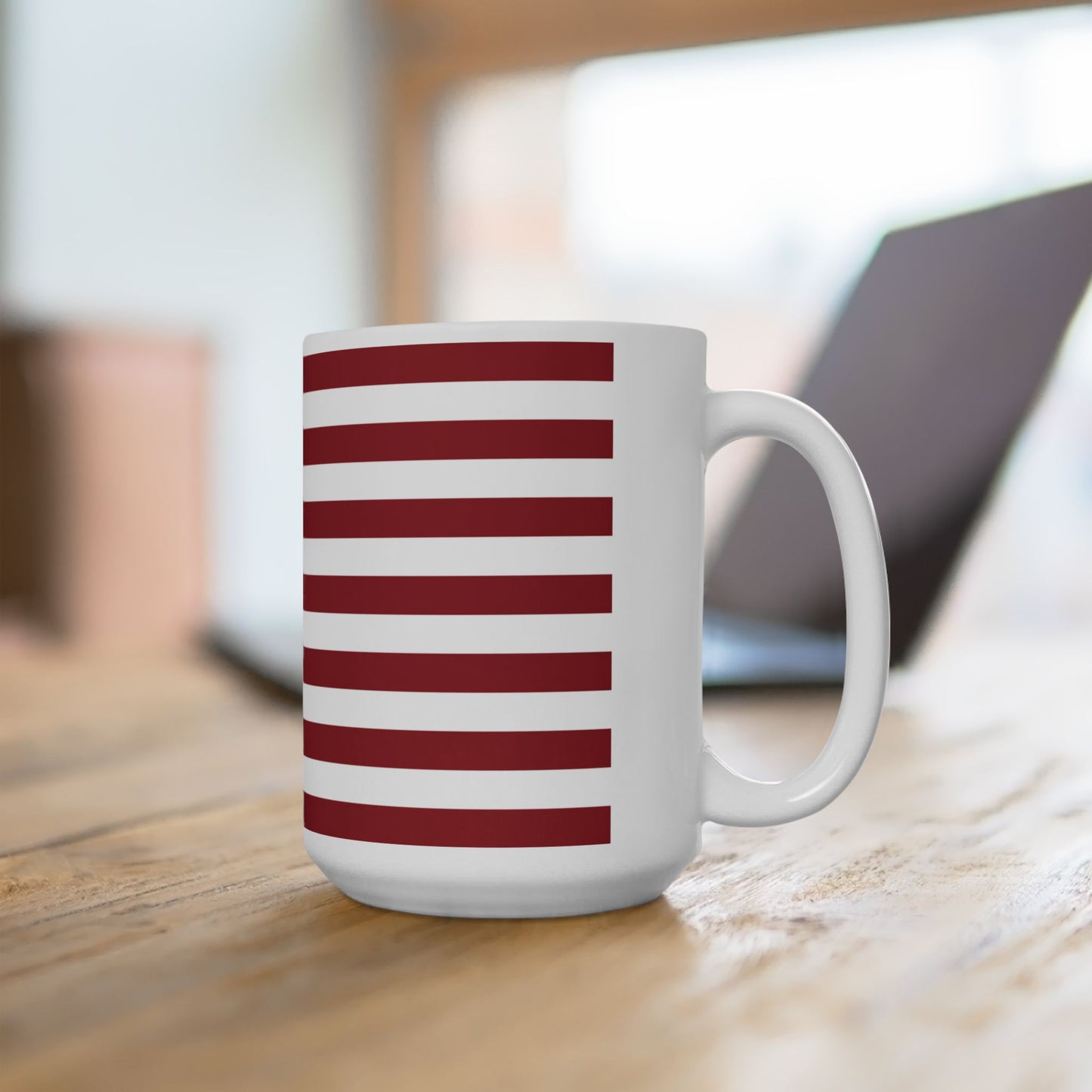 American Flag Mug - 11 oz. & 15 oz. size options - Patriotic Ceramic Mug | USA Flag Design for Coffee Lovers, 4th of July Gift, Home Decor, Tea Drinkware, Independence Day Celebration