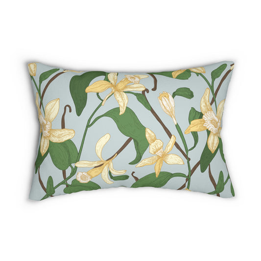 Vanilla Bean Printed  Lumbar Pillow with Insert (20" x 14") - Includes insert and zipper closure