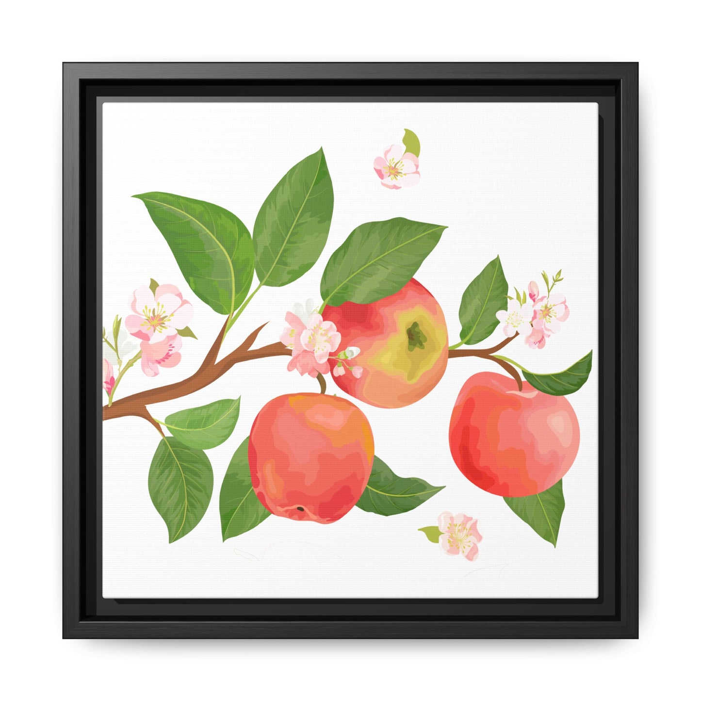 Apple Harvest Framed Matte Canvas Art - Multiple Frame Colors & Size Options