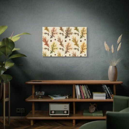 Oak Leaves Canvas Art Print - Multiple Sizing Options - Autumn Leaf Canvas Wall Art, Thanksgiving / Fall Wall Decor, Nature-Inspired Home Decor, Gift for Nature Lovers