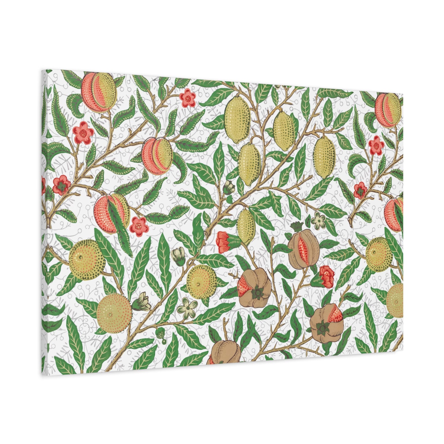 Lemon Verbena Canvas Art Print - Multiple Sizing Options - Stretched Canvas Wall Art, Botanical Wall Decor, Nature Art Print, Flower & Fruit Design, Fruit Illustration by Morris