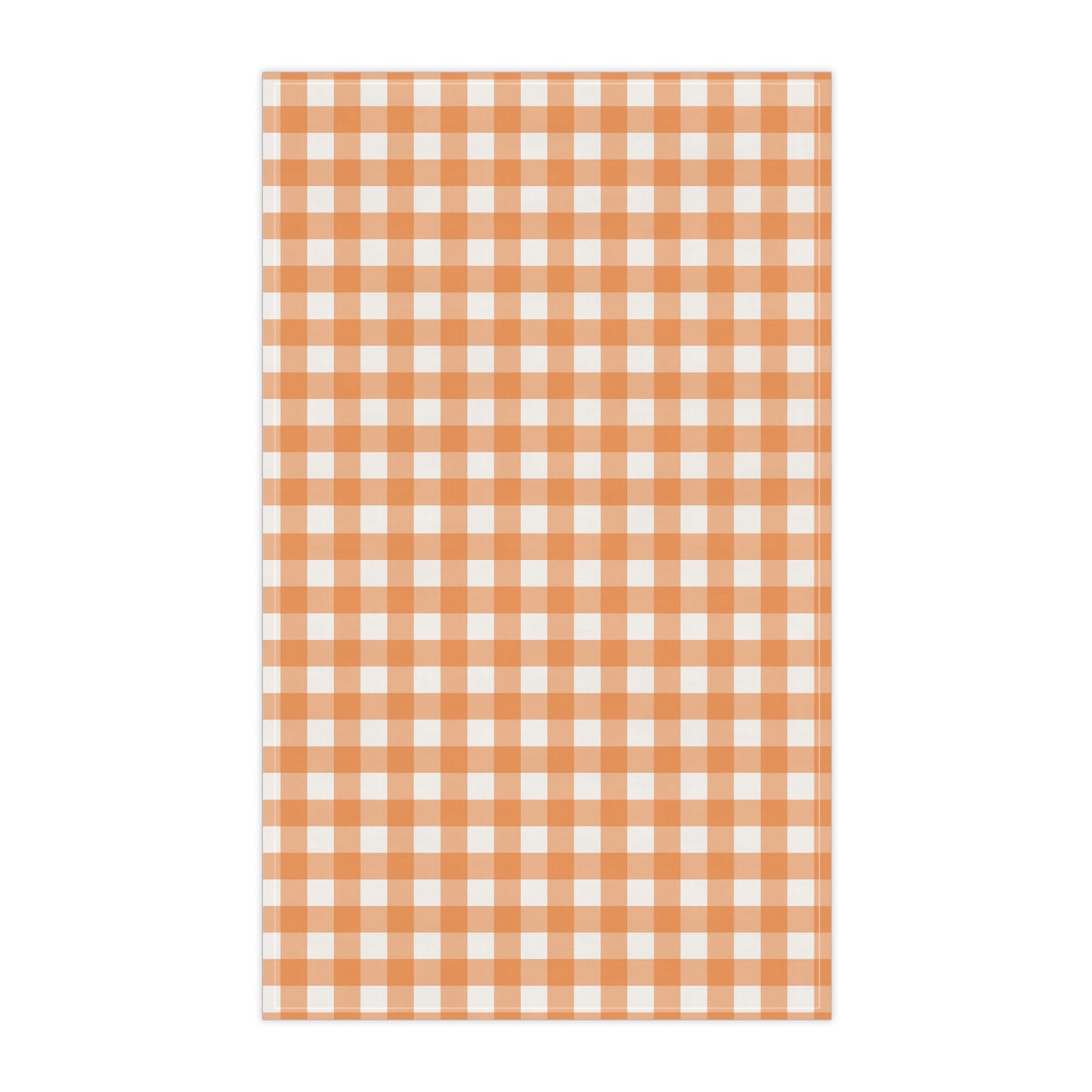 Orange Gingham Tea Towels 18" x 30", 100% Cotton Twill Kitchen Towel- Fall Autumn Kitchen Towels, Cotton Orange Gingham Checked Kitchen Towels, Thanksgiving Tea Towel, Gift for Housewarming, Halloween Kitchen Towel - Priced per towel