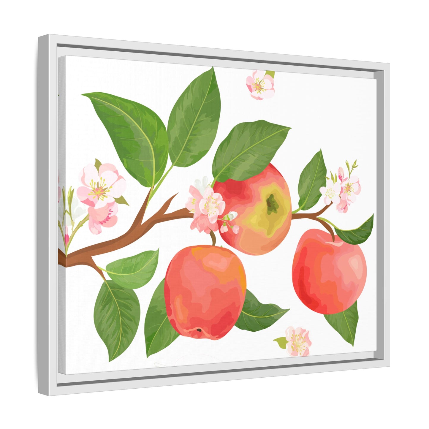 Apple Harvest Framed Matte Canvas Art - Multiple Frame Colors & Size Options