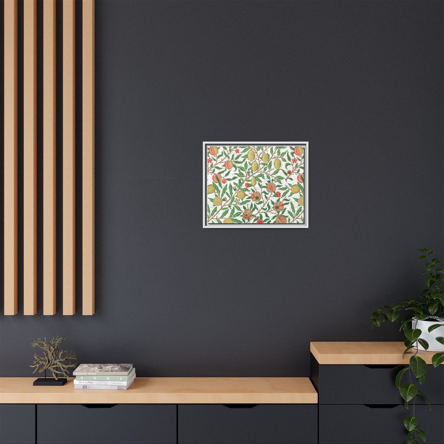 Lemon Verbena Framed Matte Canvas Art - Multiple Frame Colors & Size Options