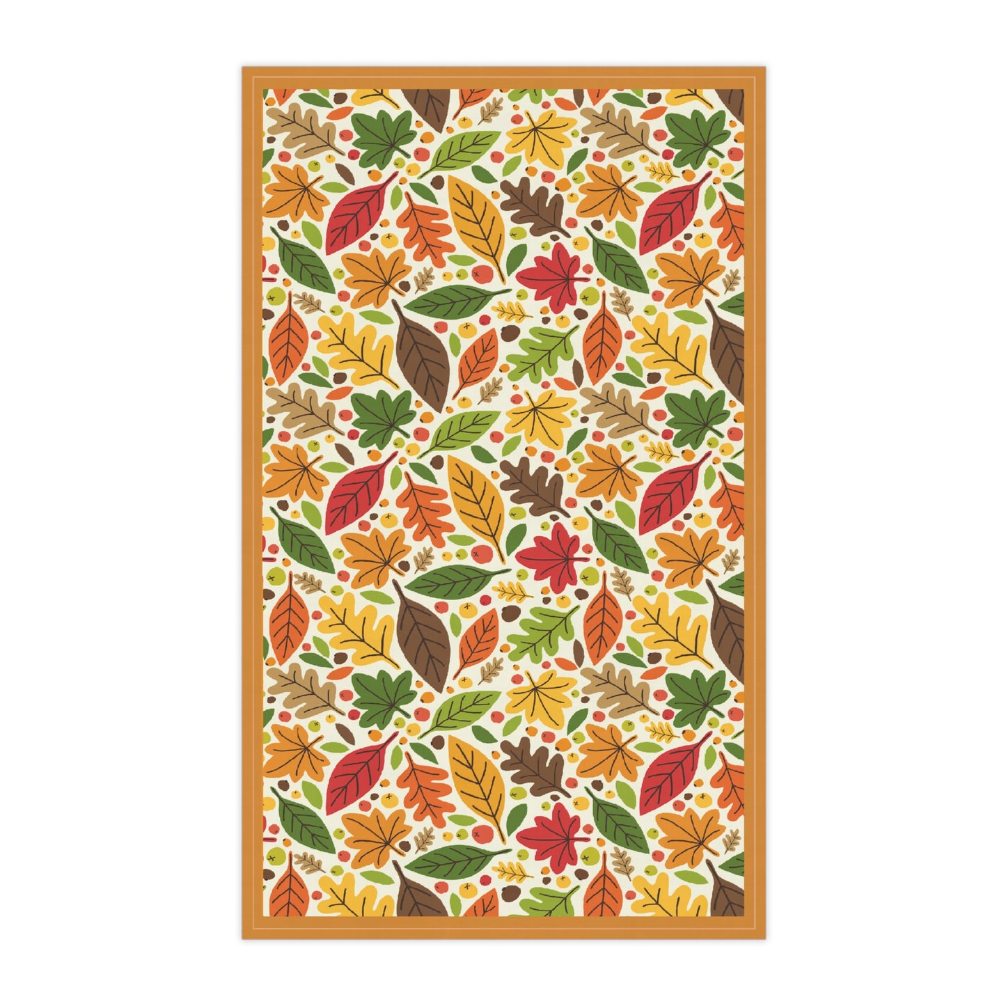 Fall Leaves Tea Towels, 100% Cotton Twill - Fall Autumn Kitchen Towels, Cotton Leaves Kitchen Towels, Thanksgiving Tea Towel, Gift for Housewarming, Kitchen Towel Decor - Priced per towel