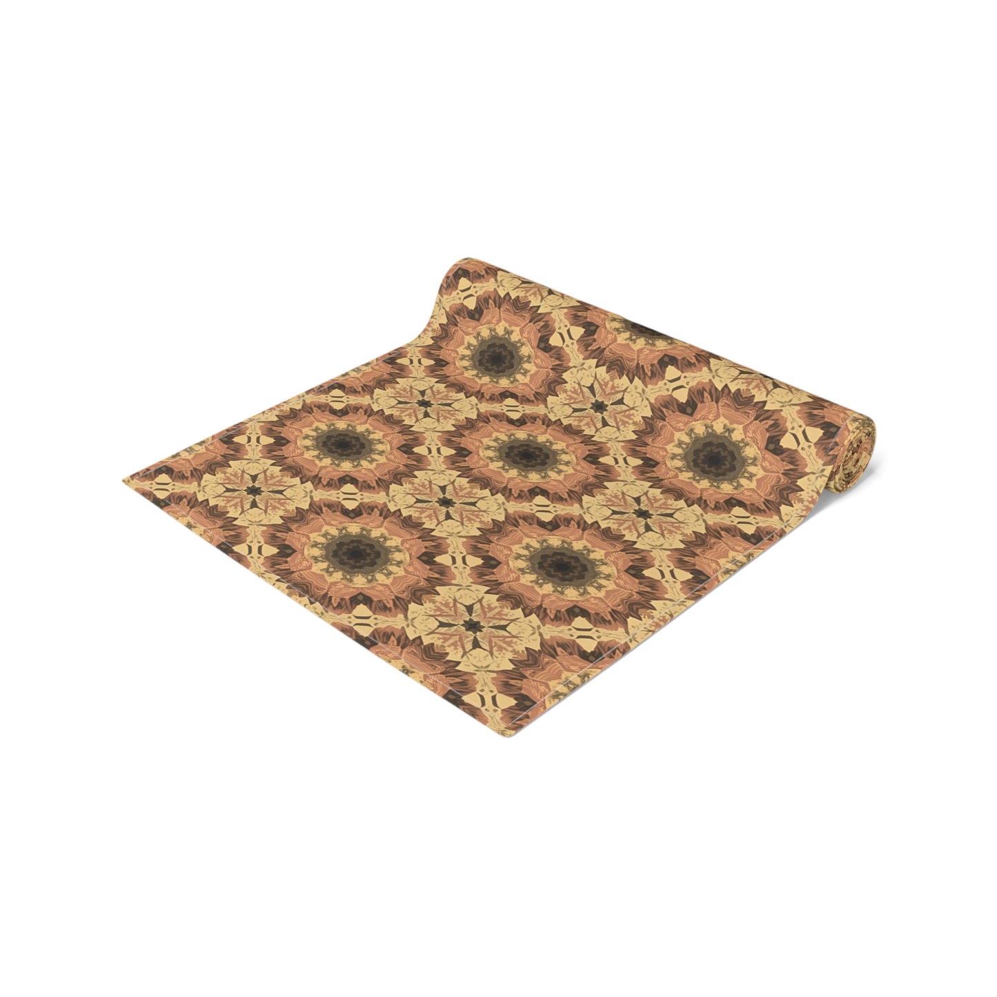 Retro Fall Flowers Table Runner - 16" x 72" or 16" x 90" Sizes - Groovy Fall Flowers Table Decor Design, Thanksgiving Table Runner, Autumn Table Runner, Thanksgiving Table Decor, Cotton Twill or Polyester material choices