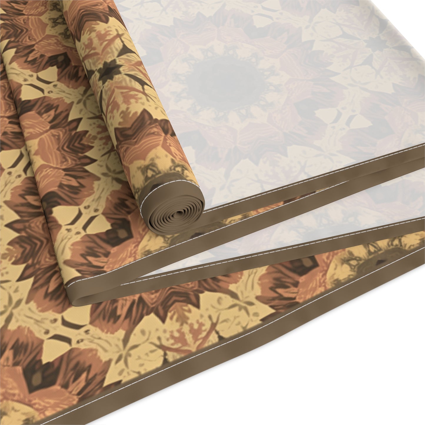 Groovy Fall Flowers Table Runner - 16" x 72" or 16" x 90" Sizes, Fall Table Home Decor, Retro Home Decor, Thanksgiving Table Runner, Fall Table Runner, Cotton Twill or Polyester material choices