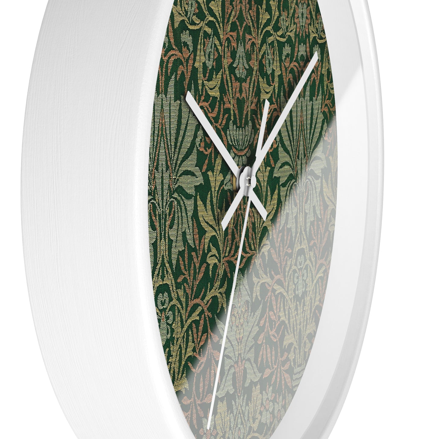Flower Garden Wall Clock - Select from Black, White or Natural Wood Color