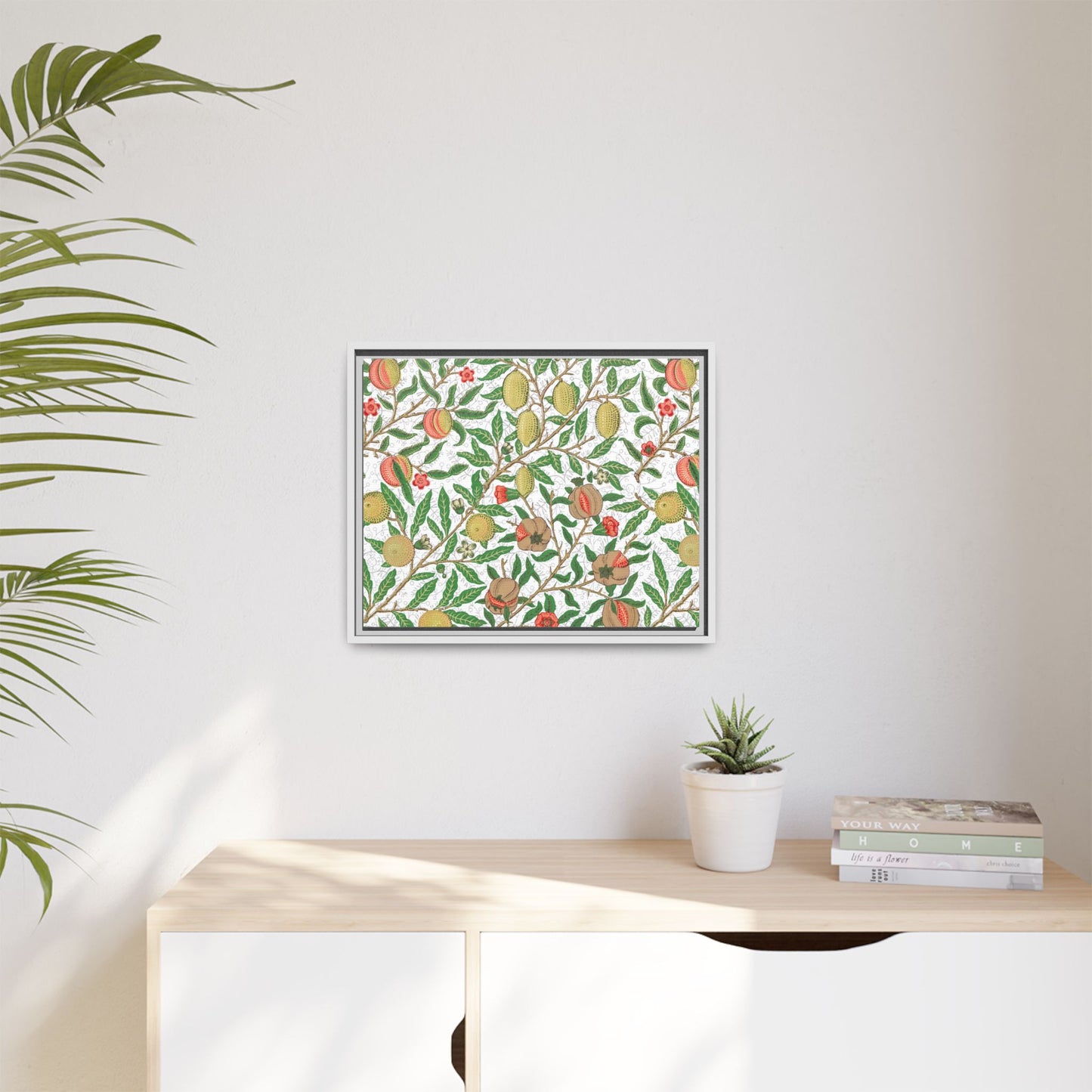 Lemon Verbena Framed Matte Canvas Art - Multiple Frame Colors & Size Options