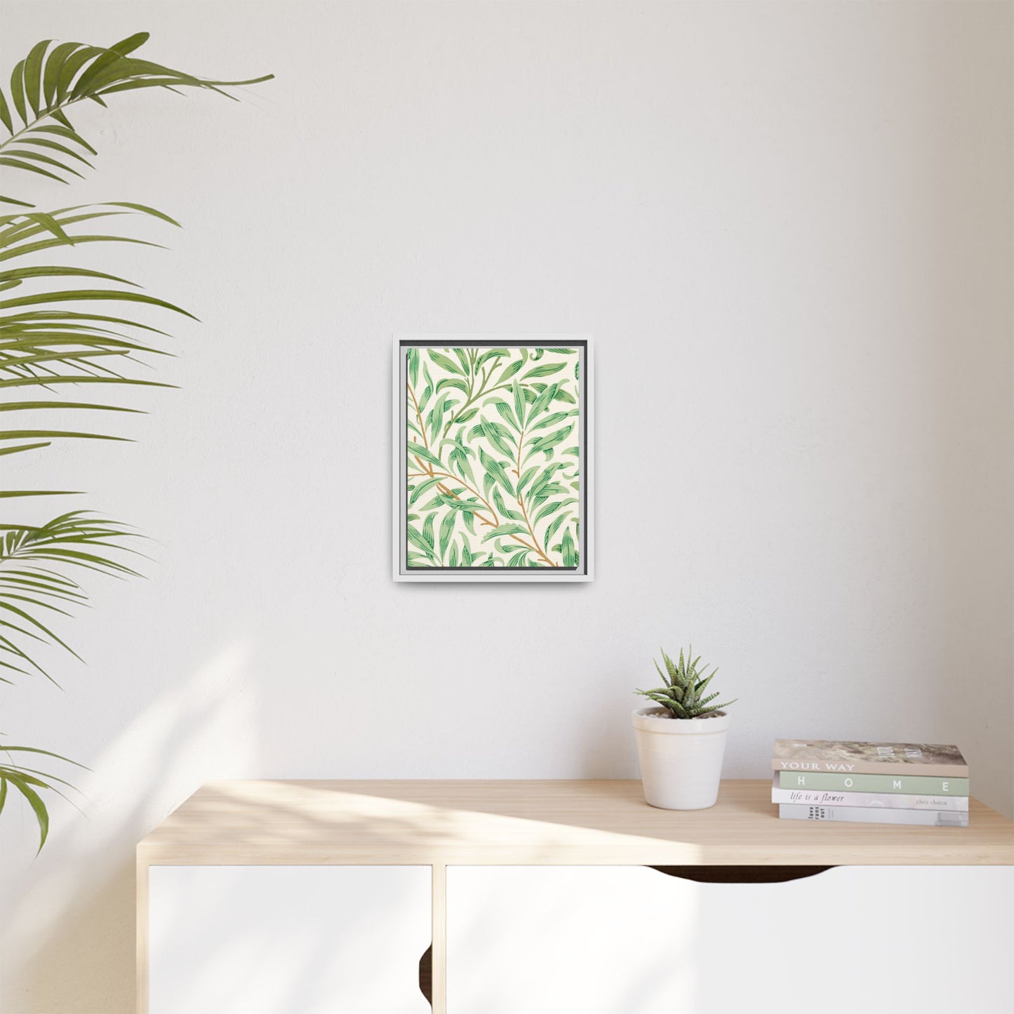 Willow Boughs Framed Matte Canvas Art - Multiple Frame Color &  Size Options