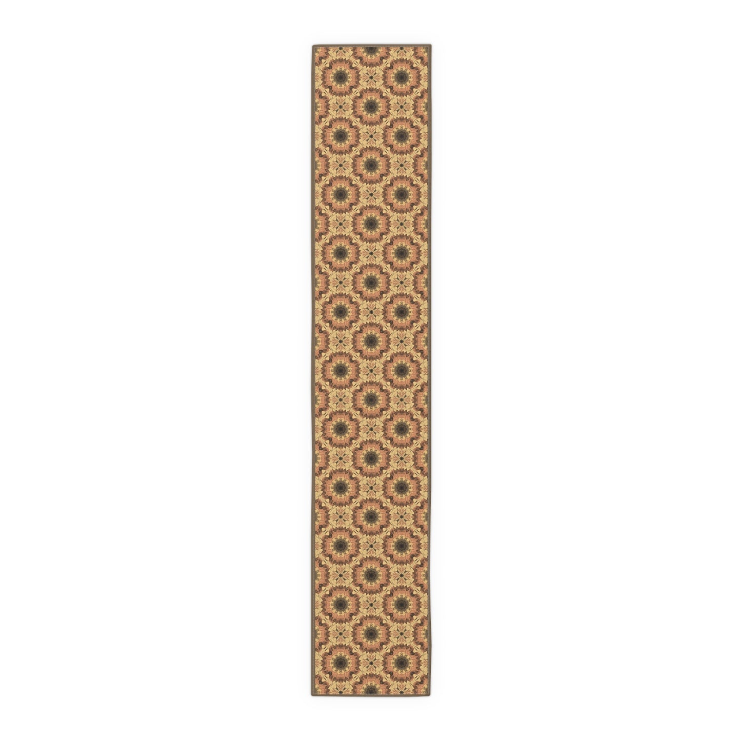 Groovy Fall Flowers Table Runner - 16" x 72" or 16" x 90" Sizes, Fall Table Home Decor, Retro Home Decor, Thanksgiving Table Runner, Fall Table Runner, Cotton Twill or Polyester material choices