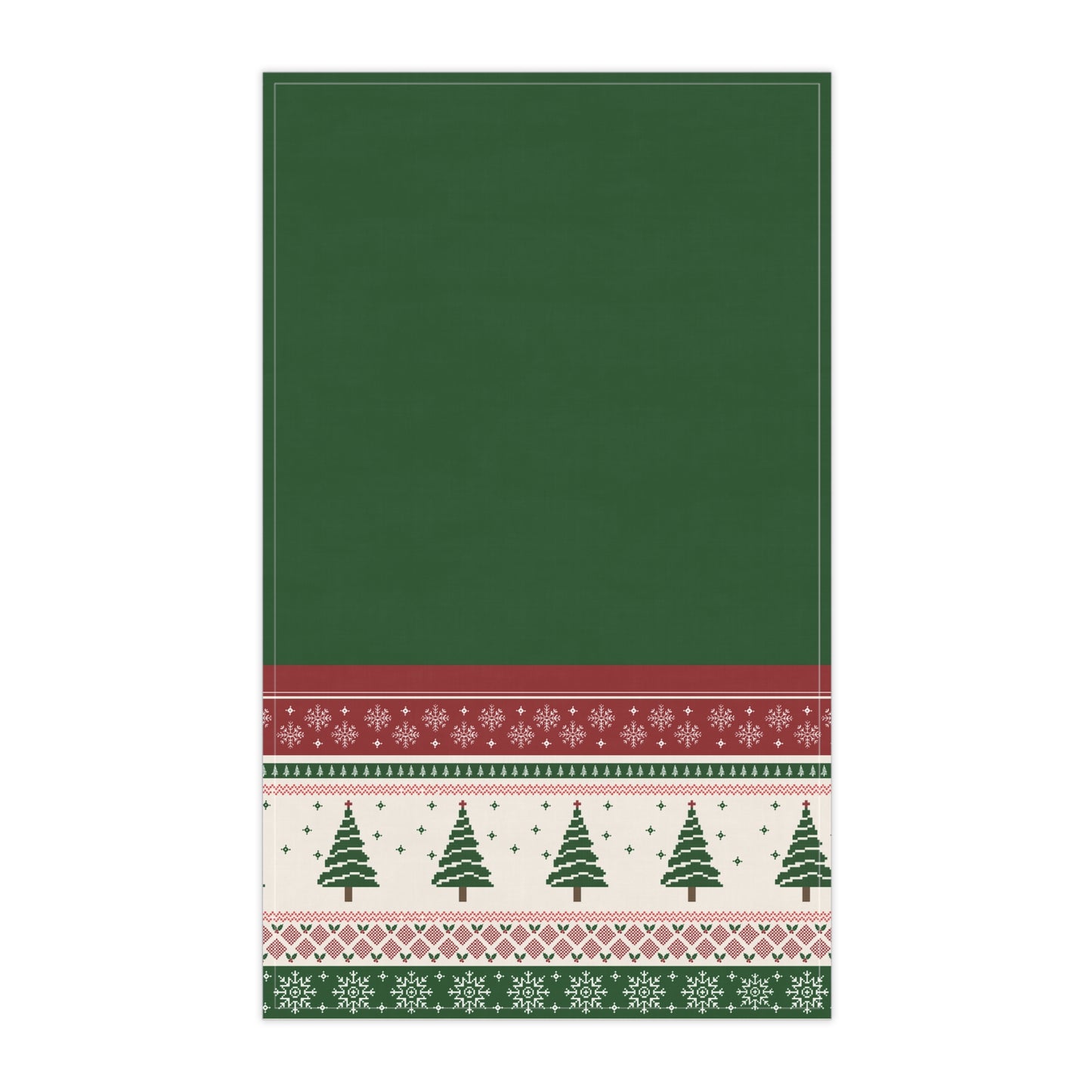 Christmas Trees Green Tea Towel - 18" x 30", 100% Cotton Twill - Christmas Kitchen Towels, Cotton Holiday Kitchen Towels, Christmas Tea Towel, Gift for Christmas - Priced per towel