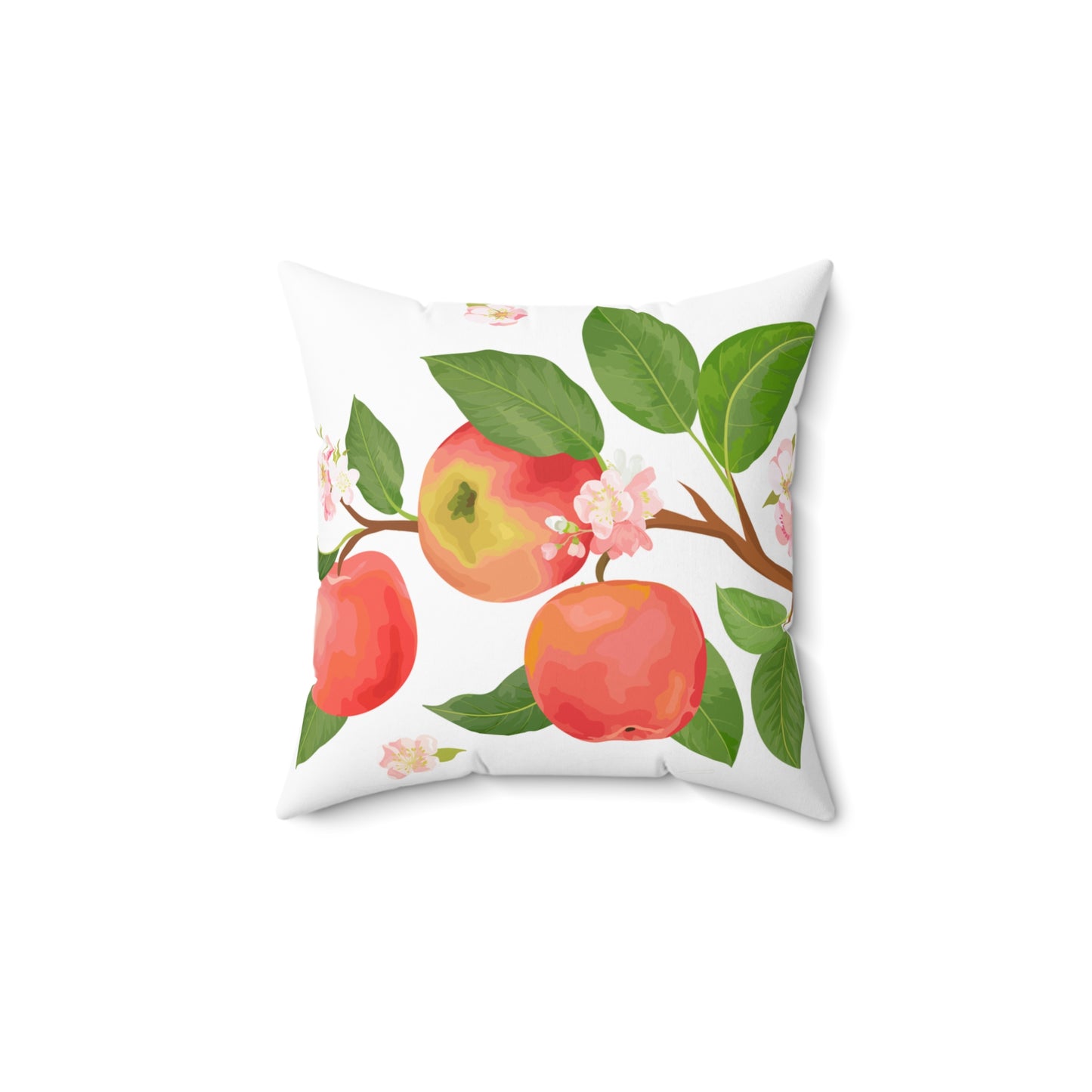 Apple Harvest Printed Square Pillow Cover with Insert -  Multiple Sizes (14"x14", 16"x16", 18"x18", 20"x20"), Includes insert and zipper closure