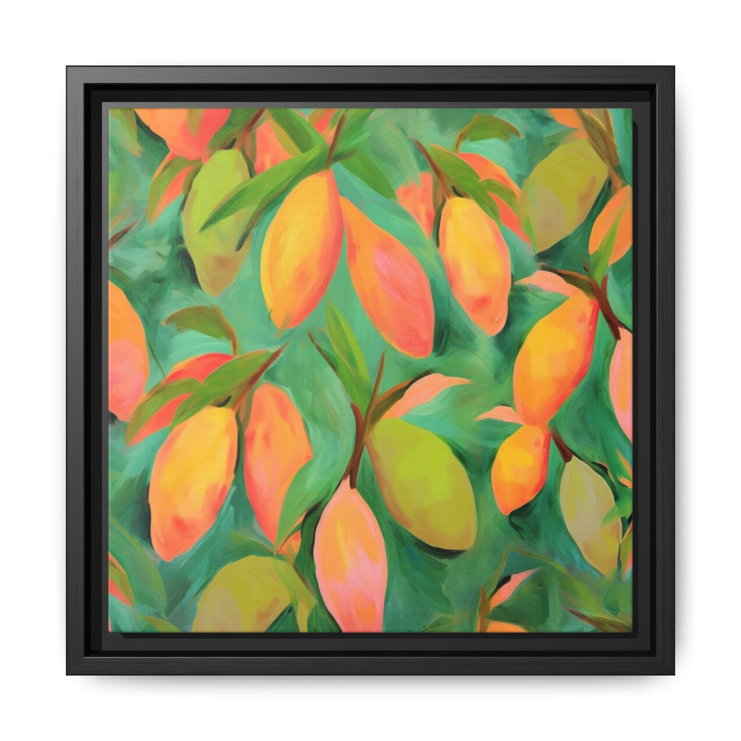 Mangoes Framed Matte Canvas Art - Multiple Frame Color &  Size Options