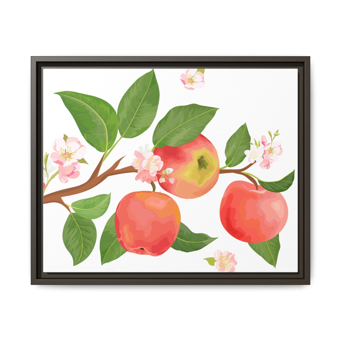 Apple Harvest Framed Matte Canvas Art - Multiple Frame Colors & Size Options