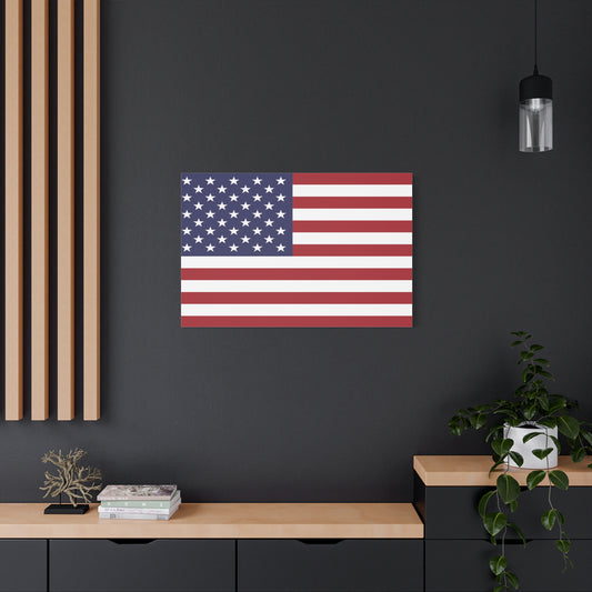 American Flag Canvas Wall Art, Multiple Sizing Options with 1.25" depth - Patriotic Home Decor, USA Flag Artwork, Independence Day Decoration, Gift for Veterans