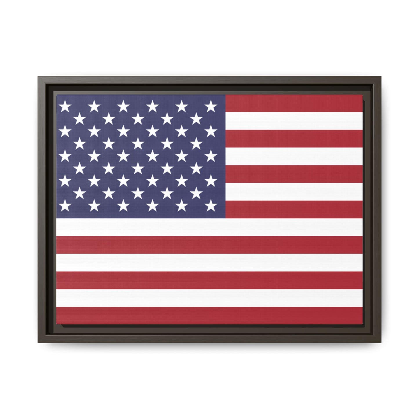 American Flag Framed Canvas Wall Art, Multiple Sizing Options with 1.25" depth - Patriotic Home Decor, USA Flag Artwork, Independence Day Decoration, Gift for Veterans