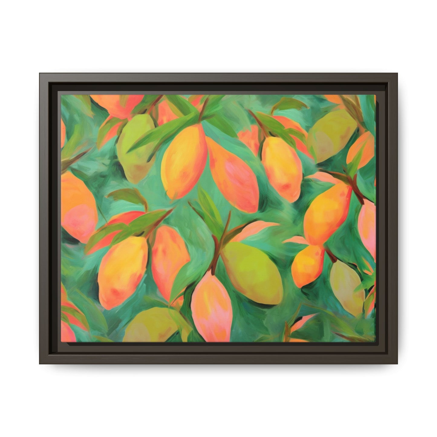 Mangoes Framed Matte Canvas Art - Multiple Frame Color &  Size Options