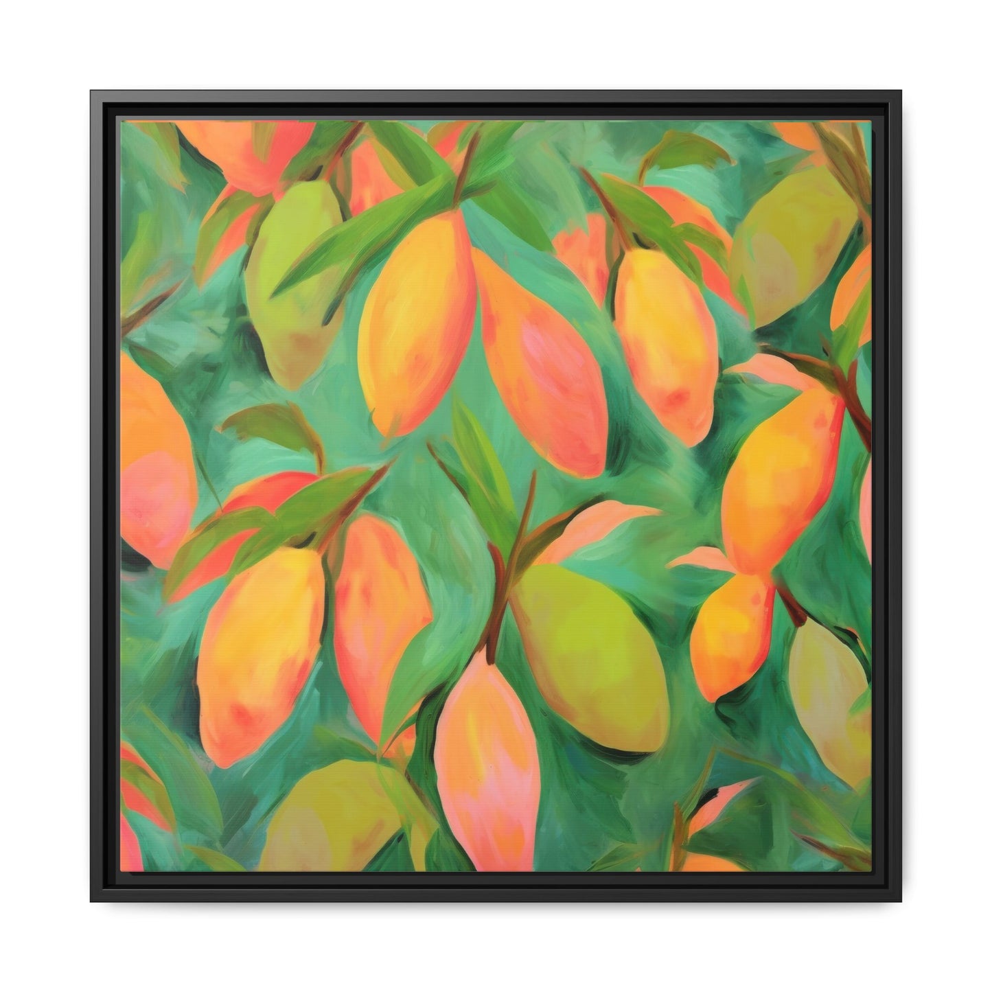 Mangoes Framed Matte Canvas Art - Multiple Frame Color &  Size Options