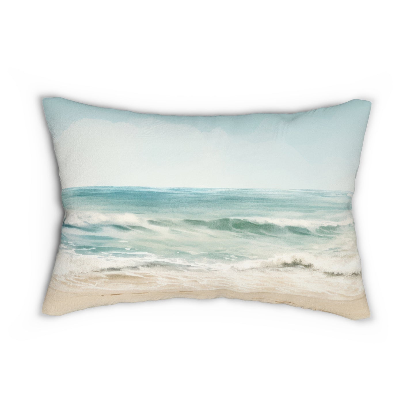 Ocean Breeze Printed  Lumbar Pillow with Insert (20" x 14") - Includes insert and zipper closure