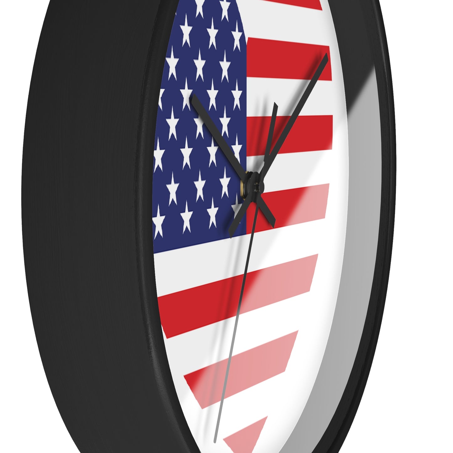 American Flag Heart - Select from Black, White or Natural Wood Color - Patriotic Heart Wall Clock | USA Love Home Decor, American Flag Clock, Gift for Veterans, Independence Day Celebration, Rustic Wall Art