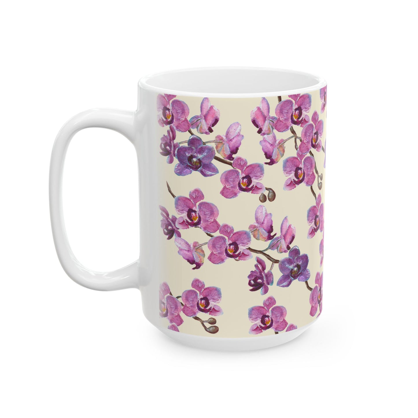 Vanilla Orchid Ceramic Mug - 11 oz. & 15 oz. options