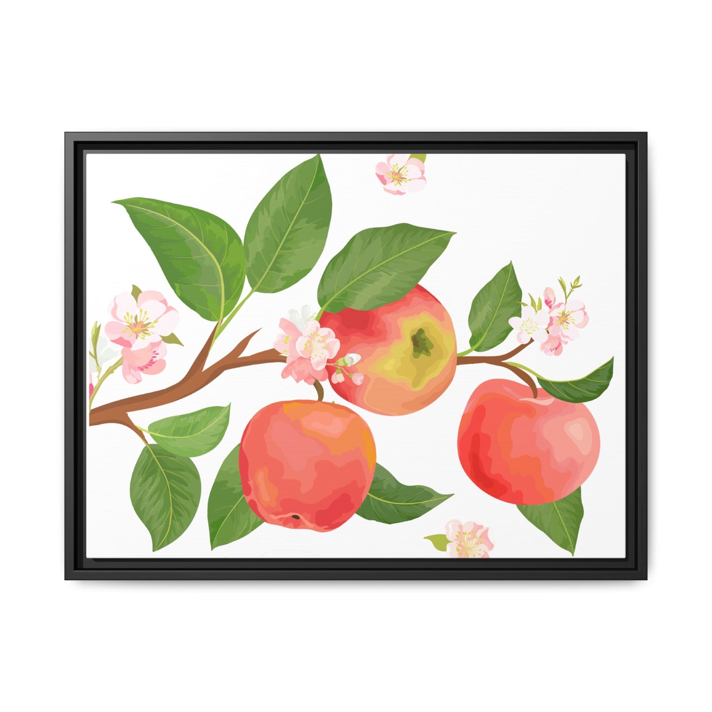 Apple Harvest Framed Matte Canvas Art - Multiple Frame Colors & Size Options