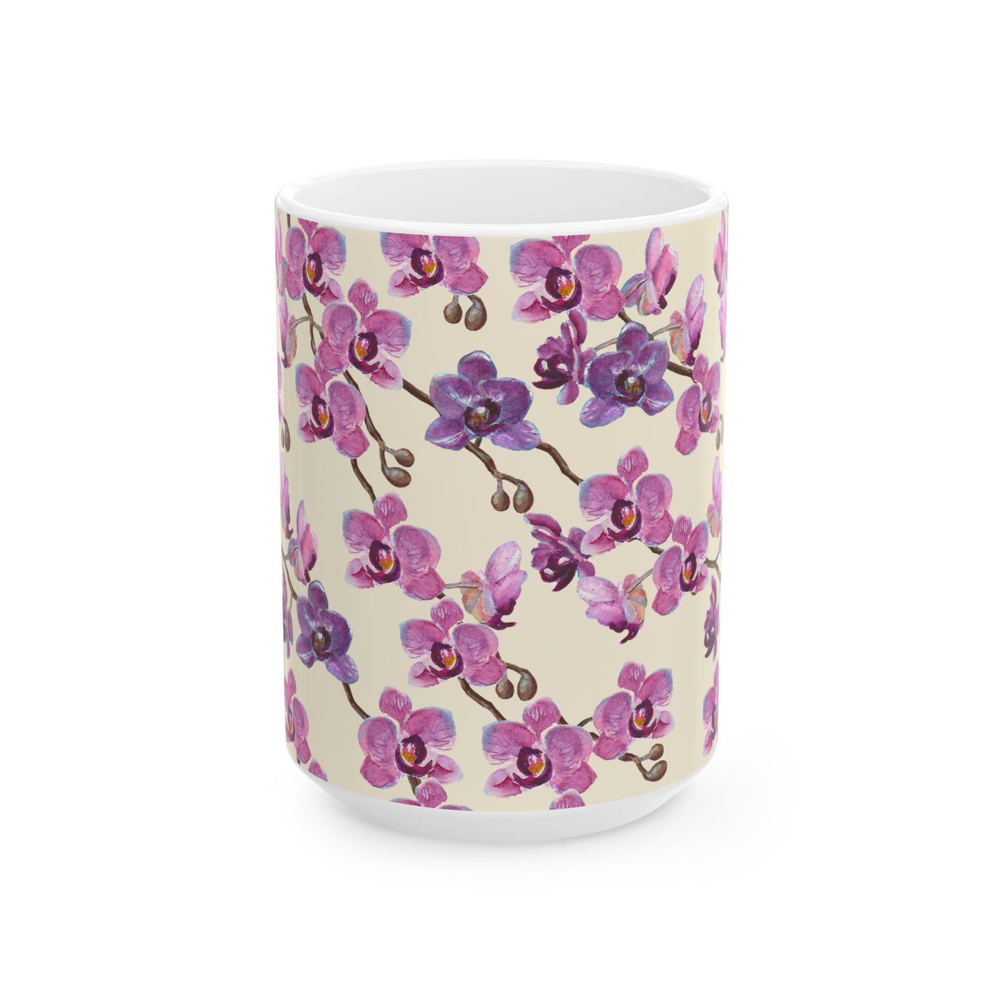 Vanilla Orchid Ceramic Mug - 11 oz. & 15 oz. options