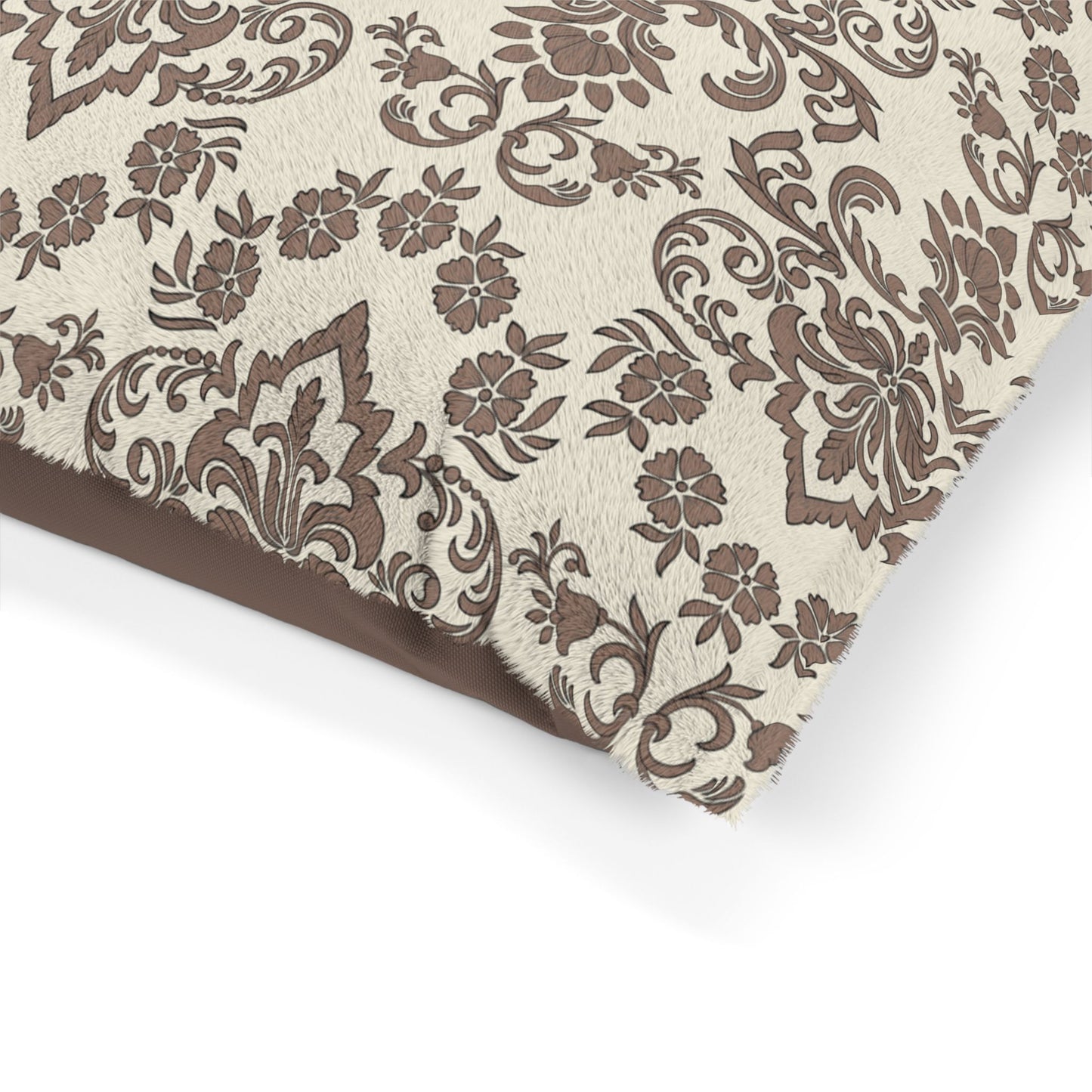 Baroque Mocha Dog Pet Bed - Multiple Size Options (28" x 18", 40" x 30", 50" x 40") Mocha Striped Stylish Dog Mattress Bed, Comfy Pillow for Pets, Animal Gift, Stylish Dog Bed