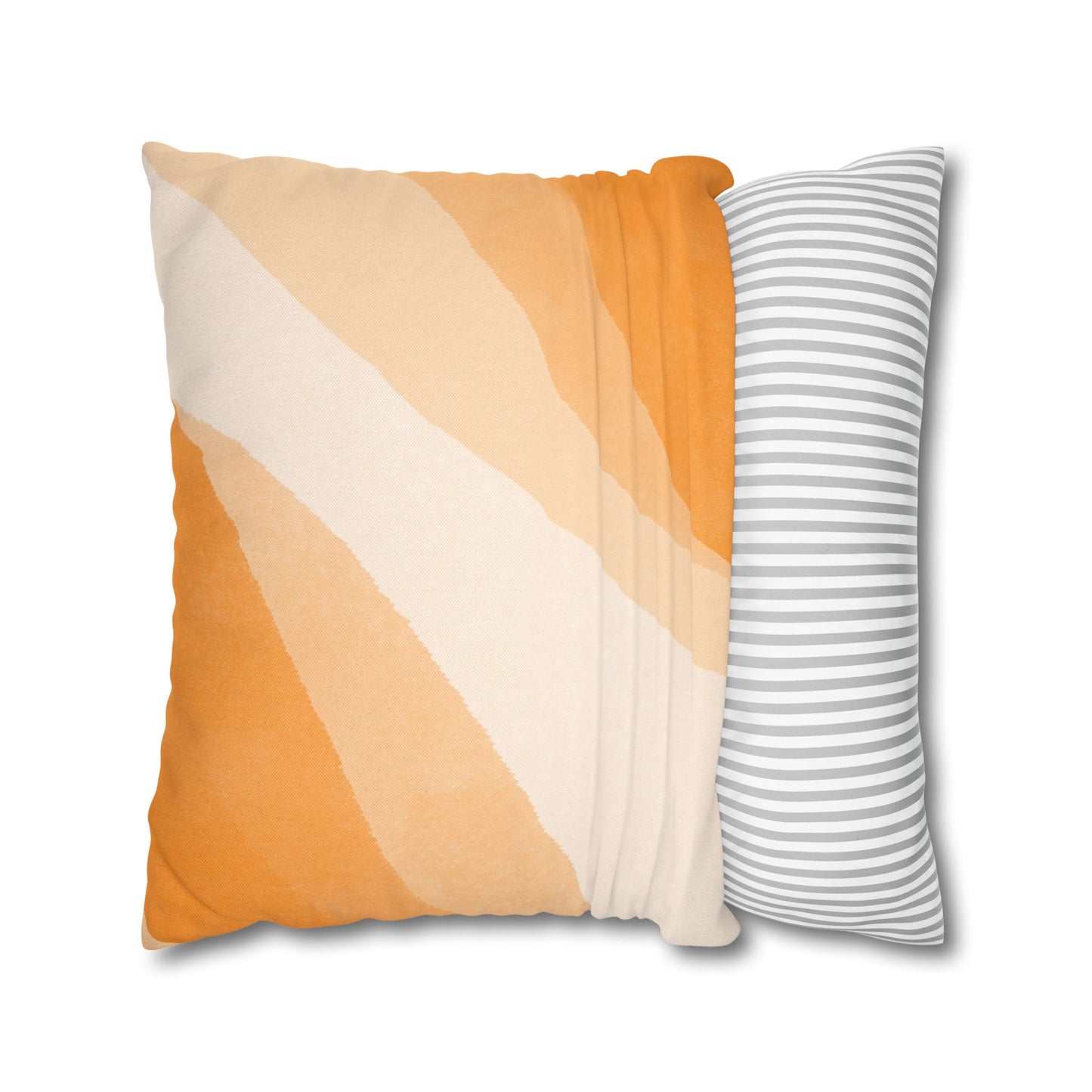Orange Creamsicle Printed Square Pillow Cover (no insert) -  Multiple Sizes (14"x14", 16"x16", 18"x18", 20"x20"), Includes zipper closure