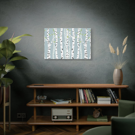 White Birch Canvas Art Print - Multiple Sizing Options - Birch Tree Canvas Wall Art, Modern Nature Home Accent, Gift for Nature Lovers, Forest Wall Art