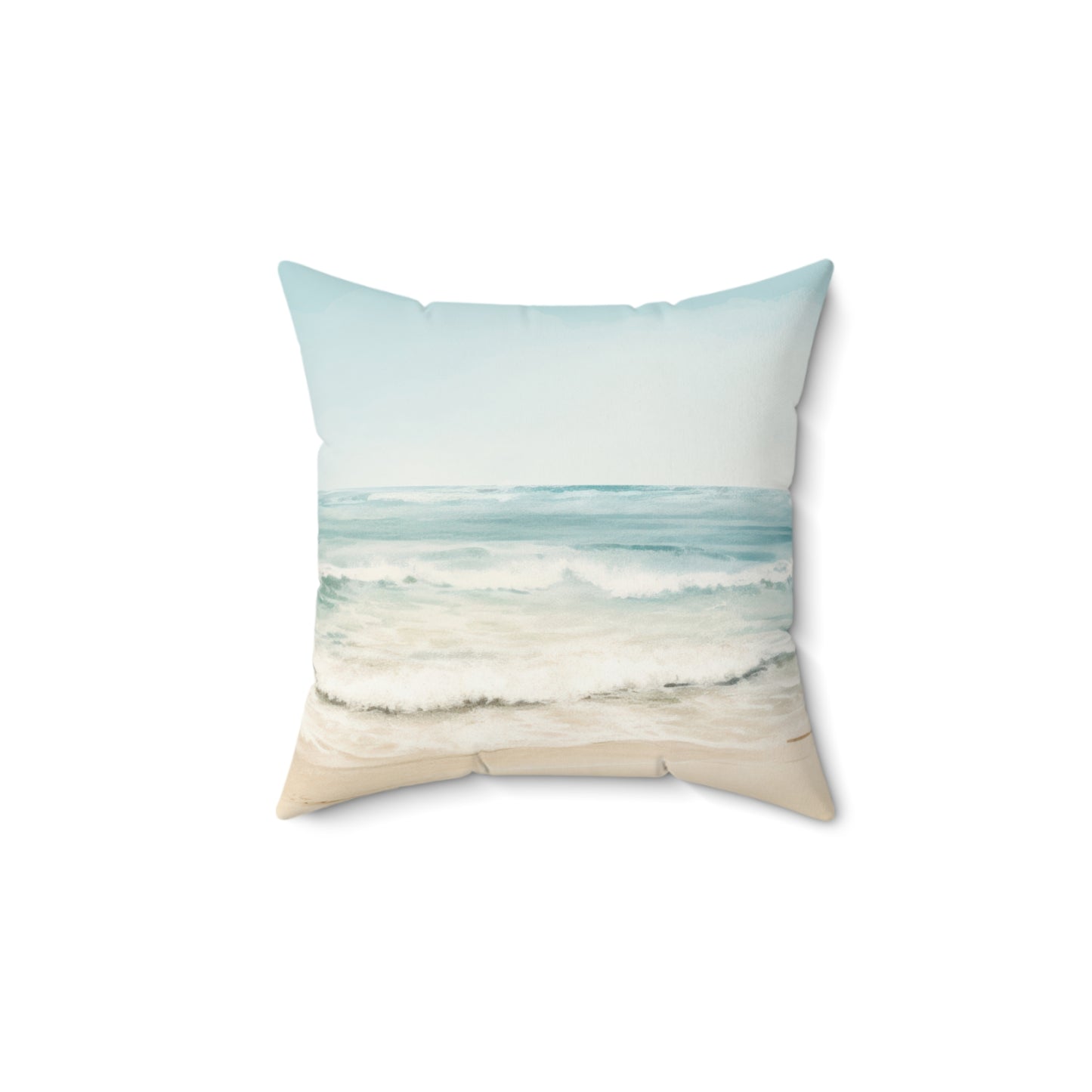 Ocean Breeze Printed Square Pillow Cover with Insert -  Multiple Sizes (14"x14", 16"x16", 18"x18", 20"x20"), Includes insert and zipper closure