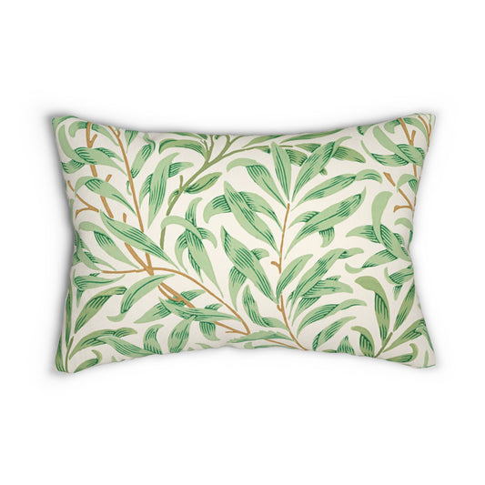 Willow Boughs Printed  Lumbar Pillow with Insert (20" x 14") - Includes insert and zipper closure