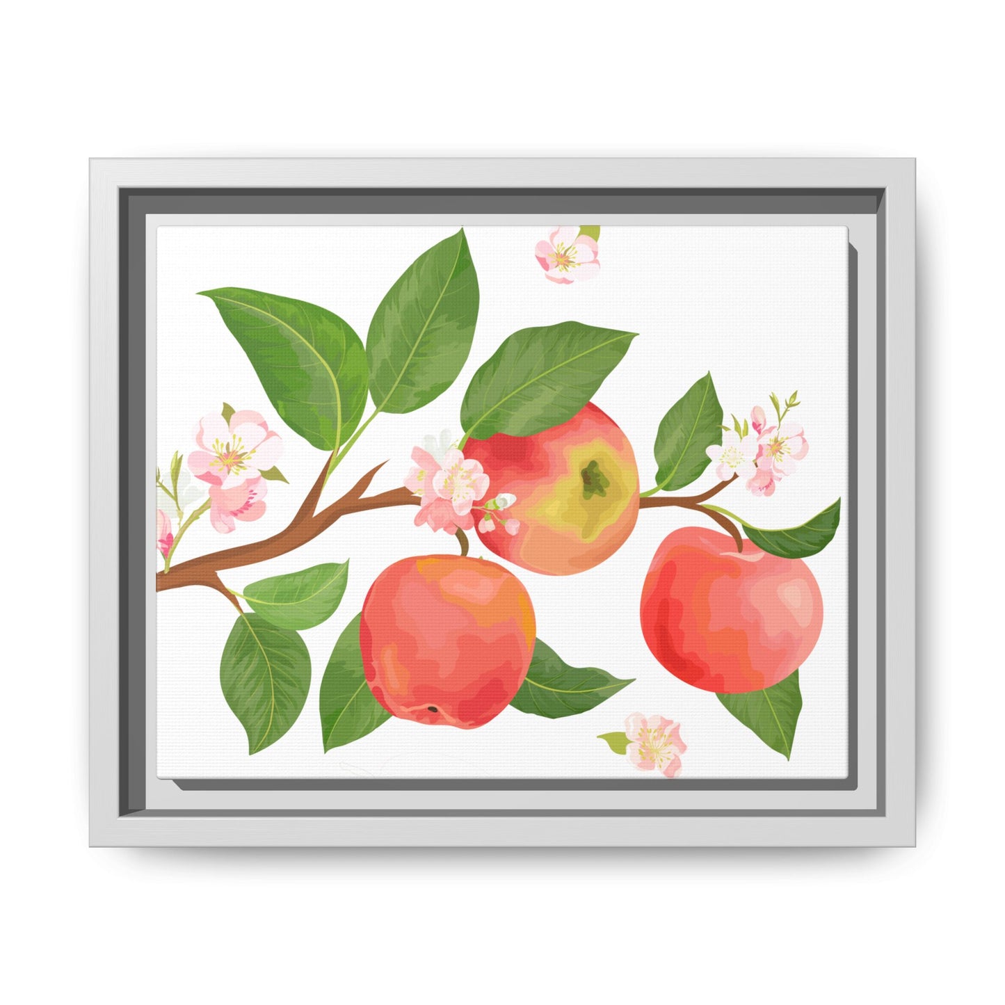 Apple Harvest Framed Matte Canvas Art - Multiple Frame Colors & Size Options