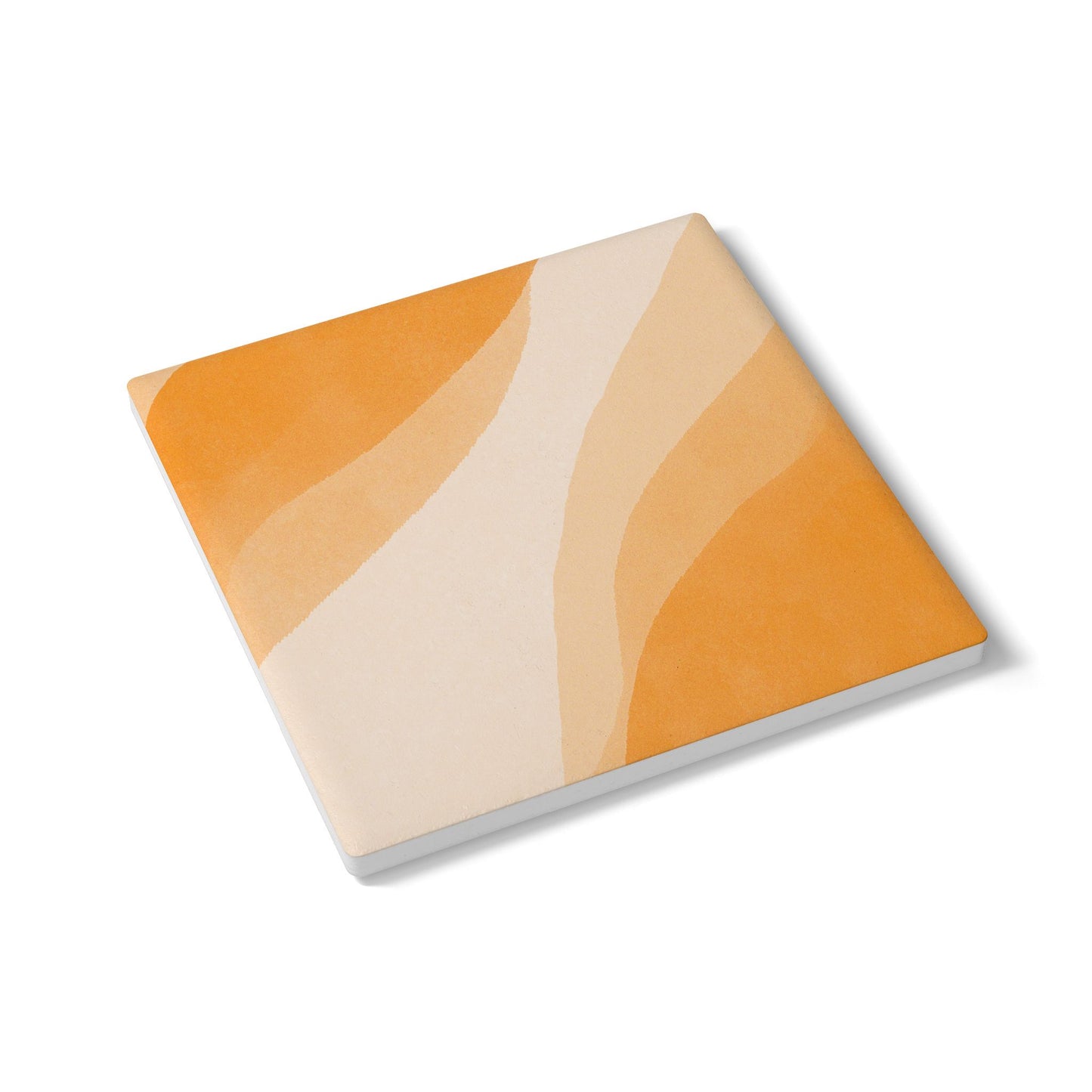Orange Creamsicle - Ceramic Tile Coaster, Cork Backed - Round or Square Size Choices,  Perfect for Modern Home Decor & Gifts - Priced per coaster
